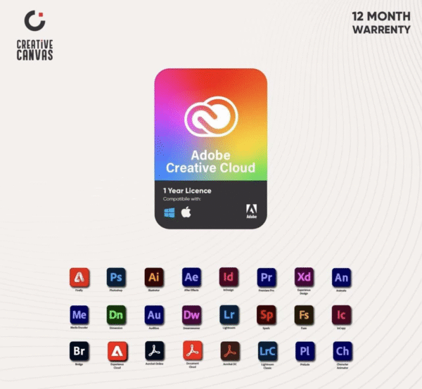 Adobe Creative Cloud Account all apps 12 months key